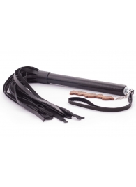 Черная кожаная плеть  Индиго  - 50 см. - Crazy Handmade - купить с доставкой в Нижнем Тагиле