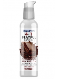 Массажный гель 4-в-1 Chocolate Sensation с ароматом шоколада - 118 мл. - Swiss navy - купить с доставкой в Нижнем Тагиле
