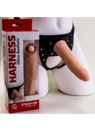 Страпон Харнесс из трусиков и насадки-фаллоса - 17,5 см. - LOVETOY (А-Полимер) - купить с доставкой в Нижнем Тагиле