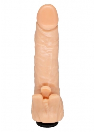 Телесная гелевая насадка-фаллос с клиторальными лепестками - 18,5 см. - LOVETOY (А-Полимер) - купить с доставкой в Нижнем Тагиле