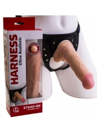 Страпон Harness из двух предметов: регулируемые трусики и насадка-фаллос - 17,5 см. - LOVETOY (А-Полимер) - купить с доставкой в Нижнем Тагиле