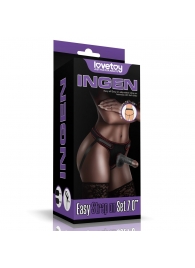 Женский темнокожий страпон Easy Strapon Set 7 Inch - 18 см. - Lovetoy - купить с доставкой в Нижнем Тагиле