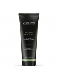 Массажный легкий крем WICKED Sage plus Sea Salt - 120 мл. - Wicked - купить с доставкой в Нижнем Тагиле