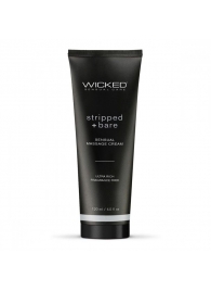 Массажный легкий крем WICKED Stripped plus Bare - 120 мл. - Wicked - купить с доставкой в Нижнем Тагиле