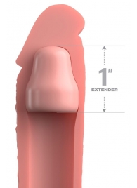 Телесная насадка-удлинитель 1 Inch Silicone X-tension - 17,8 см. - Pipedream - в Нижнем Тагиле купить с доставкой
