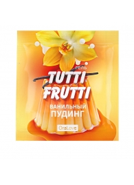 Пробник гель-смазки Tutti-frutti со вкусом ванильного пудинга - 4 гр. - Биоритм - купить с доставкой в Нижнем Тагиле