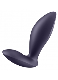 Фиолетовый анальный вибростимулятор Power Plug - Satisfyer - в Нижнем Тагиле купить с доставкой