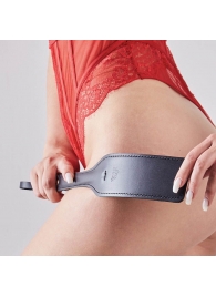 Черная кожаная шлепалка SitaBlack - 30 см. - Sitabella - купить с доставкой в Нижнем Тагиле