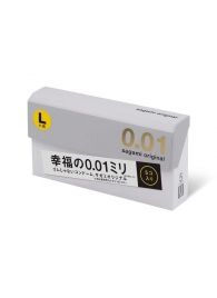 Презервативы Sagami Original 0.02 L-size увеличенного размера - 5 шт. - Sagami - купить с доставкой в Нижнем Тагиле