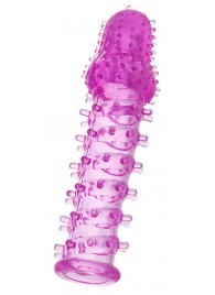 Фиолетовая насадка, удлиняющая половой член, BIG BOY - 13,5 см. - Toyfa Basic - в Нижнем Тагиле купить с доставкой