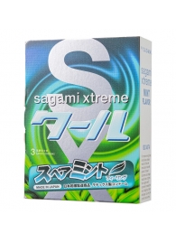 Презервативы Sagami Xtreme Mint с ароматом мяты - 3 шт. - Sagami - купить с доставкой в Нижнем Тагиле