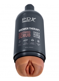 Мастурбатор-вагина цвета карамели Shower Therapy Soothing Scrub - Pipedream - в Нижнем Тагиле купить с доставкой