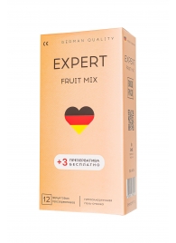 Ароматизированные презервативы EXPERT Fruit Mix - 12 шт.(+3 в подарок) - Expert - купить с доставкой в Нижнем Тагиле