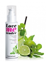 Съедобное согревающее массажное масло Love Me Tender Mojito с ароматом мохито - 100 мл. - Love to Love - купить с доставкой в Нижнем Тагиле