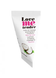 Съедобное согревающее массажное масло Love Me Tender Cocos с ароматом кокоса - 10 мл. - Love to Love - купить с доставкой в Нижнем Тагиле