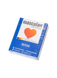 Презервативы с пупырышками Masculan Dotted - 3 шт. - Masculan - купить с доставкой в Нижнем Тагиле