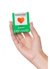 Презервативы анатомической формы Masculan Anatomic - 3 шт. - Masculan - купить с доставкой в Нижнем Тагиле