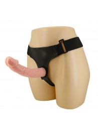 Гладкий фаллоимитатор с крупной головкой на ремешках - 19,7 см. - Baile - купить с доставкой в Нижнем Тагиле