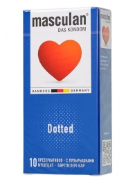 Презервативы с пупырышками Masculan Dotted - 10 шт. - Masculan - купить с доставкой в Нижнем Тагиле