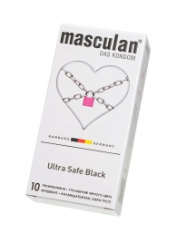 Ультрапрочные презервативы Masculan Ultra Safe Black - 10 шт. - Masculan - купить с доставкой в Нижнем Тагиле