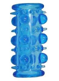 Голубая насадка с шипами и шишечками LUST CLUSTER - Dream Toys - в Нижнем Тагиле купить с доставкой