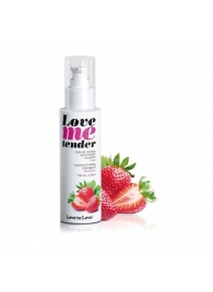 Съедобное согревающее массажное масло Love Me Tender Strawberry с ароматом клубники - 100 мл. - Love to Love - купить с доставкой в Нижнем Тагиле