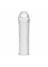 Текстурированная насадка на пенис Clear Textured Penis Enhancing Sleeve Extension - 16,5 см. - BlueLine - в Нижнем Тагиле купить с доставкой