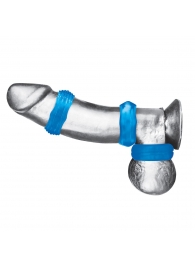 Комплект из трех голубых колец для эрекции 3-Pack Nuts   Bolts Stretch Cock Ring Set - BlueLine - в Нижнем Тагиле купить с доставкой