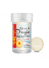 Интимный гель Esferas do Dragao Hot Ball с охлаждающе-разогревающим эффектом (2 шарика по 3 гр.) - HotFlowers - купить с доставкой в Нижнем Тагиле