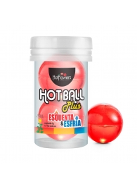 Лубрикант на масляной основе Hot Ball Plus с охлаждающе-разогревающим эффектом (2 шарика по 3 гр.) - HotFlowers - купить с доставкой в Нижнем Тагиле