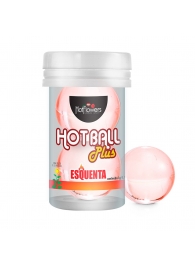 Лубрикант на масляной основе Hot Ball Plus с разогревающим эффектом (2 шарика по 3 гр.) - HotFlowers - купить с доставкой в Нижнем Тагиле