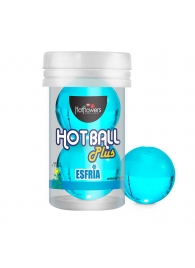 Лубрикант на масляной основе Hot Ball Plus с охлаждающим эффектом (2 шарика по 3 гр.) - HotFlowers - купить с доставкой в Нижнем Тагиле