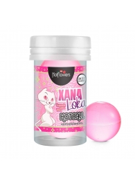 Лубрикант на силиконовой основе с эффектом вибрации Xana Loka Hot Ball (2 шарика по 3 гр.) - HotFlowers - купить с доставкой в Нижнем Тагиле