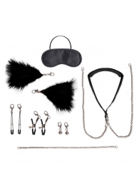 Большой эротический набор из 12 предметов Interchangeable Collar   Nipple Clips Set - Lux Fetish - купить с доставкой в Нижнем Тагиле