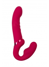 Малиновый безремневой страпон Lapis - 23 см. - Lovense - купить с доставкой в Нижнем Тагиле