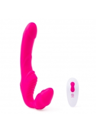 Розовый безремневой страпон на радиоуправлении Strapless Together - 22 см. - Together Toy - купить с доставкой в Нижнем Тагиле