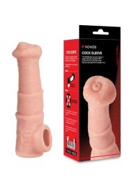 Телесная фантазийная насадка на член Cock Sleeve Size M - KOKOS - в Нижнем Тагиле купить с доставкой