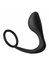 Черное эрекционное кольцо с анальной пробкой Anal Plug With Cockring - Dream Toys - в Нижнем Тагиле купить с доставкой