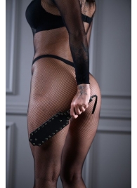 Кожаная шлепалка Sex Game с заклепками - 33 см. - БДСМ Арсенал - купить с доставкой в Нижнем Тагиле