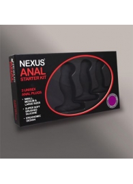 Набор из 3 массажеров простаты чёрного цвета NEXUS ANAL STARTER KIT - Nexus Range - в Нижнем Тагиле купить с доставкой