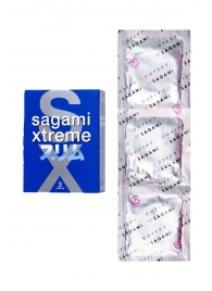 Розовые презервативы Sagami Xtreme FEEL FIT 3D - 3 шт. - Sagami - купить с доставкой в Нижнем Тагиле