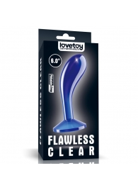Синяя анальная втулка Flawless Clear Prostate Plug 6.0 - 15 см. - Lovetoy - в Нижнем Тагиле купить с доставкой