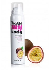 Массажная хрустящая пенка Tickle my body с ароматом маракуйи - 150 мл. - Love to Love - купить с доставкой в Нижнем Тагиле