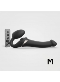 Черный безремневой страпон Multi Orgasm Size M с клиторальной стимуляцией - Strap-on-me - купить с доставкой в Нижнем Тагиле