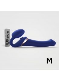 Синий безремневой страпон Multi Orgasm Size M с клиторальной стимуляцией - Strap-on-me - купить с доставкой в Нижнем Тагиле