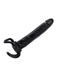 Чёрная насадка-фаллос для двойного проникновения INFLATABLE DILDO SLIM DONG  - 13,5 см. - Toyz4lovers - в Нижнем Тагиле купить с доставкой
