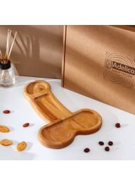 Деревянное блюдо для подачи в форме члена (32,5 х 20 х 1,7 см) - Сима-Ленд - купить с доставкой в Нижнем Тагиле