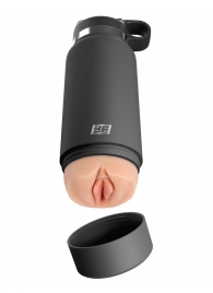 Серый мастурбатор в виде бутылки F*ck Flask - Pipedream - в Нижнем Тагиле купить с доставкой