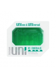 Зеленый мастурбатор-стимулятор Tenga Uni Emerald - Tenga - в Нижнем Тагиле купить с доставкой