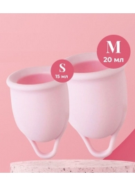 Набор из 2 розовых менструальных чаш Aura - HOT planet - купить с доставкой в Нижнем Тагиле